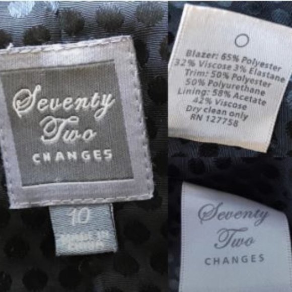 Seventy Two Changes Black Moto Zip Jacket Coat - Picture 6 of 8